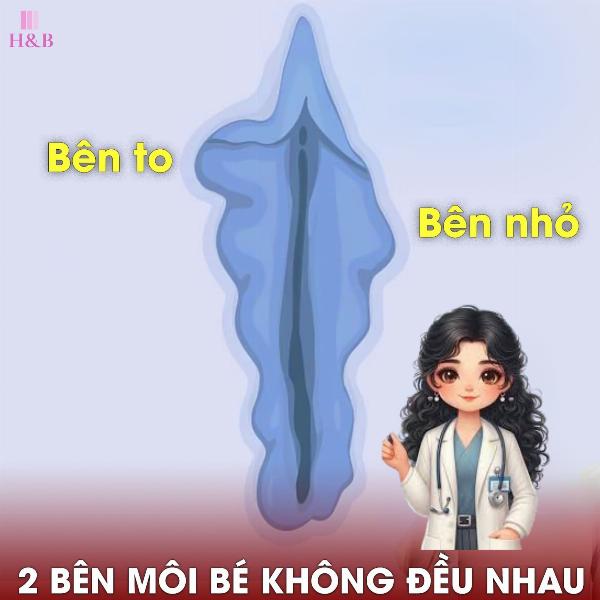 Môi bé 2 bên không đều nhau, tình trạng rất nhiều chị em gặp phải ?